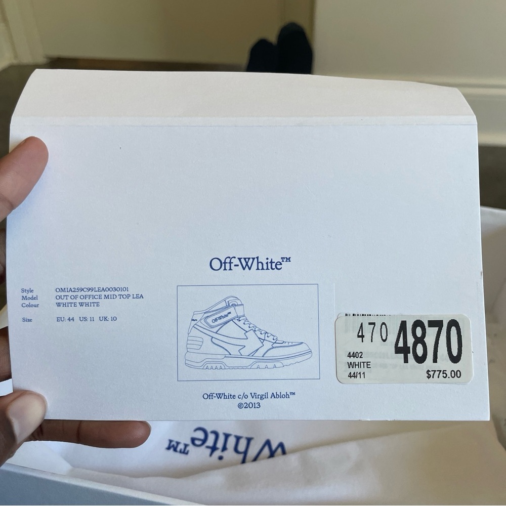OUT OF OFFICE OFF WHITE SNEAKERS - Picture 6 of 9
